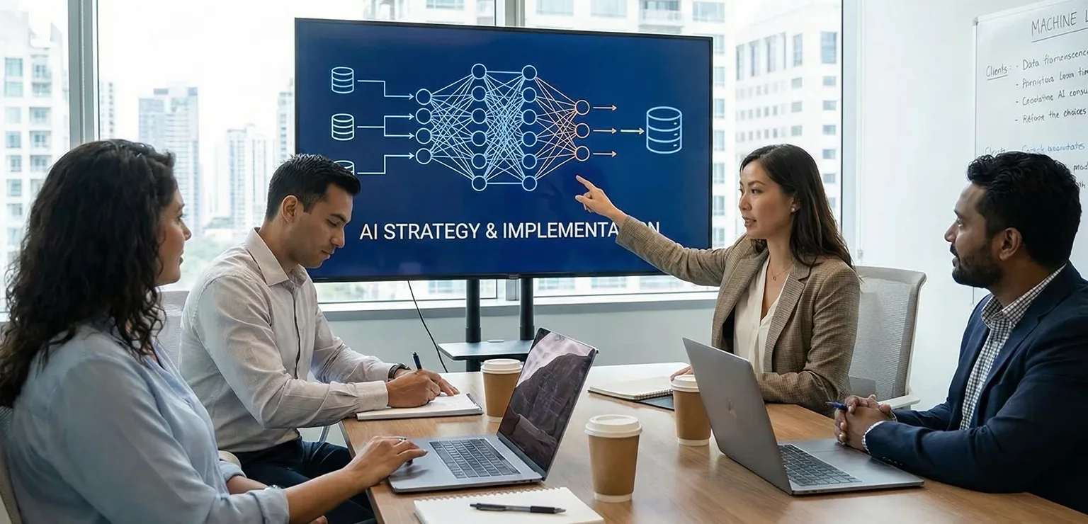 AI consultants developing custom AI agents for business automation